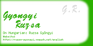 gyongyi ruzsa business card