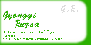 gyongyi ruzsa business card